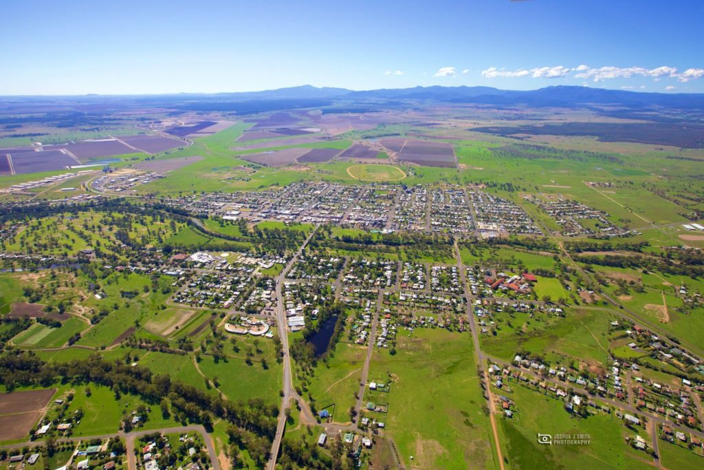 Aerial photo of Narrabri region