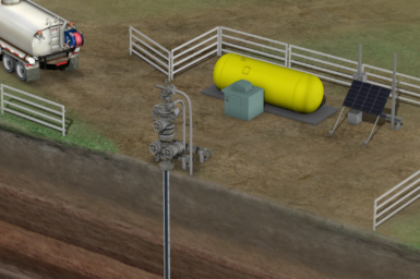 Gas infrastruction from animation