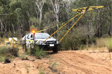 CSIRO seismic survey Narrabri AgTEM equipment on 4WD